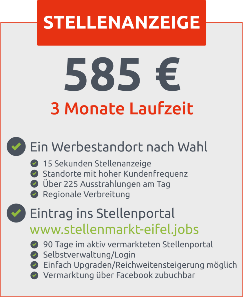 Mitarbeitersuche, Stellenanzeige, Jobs, regional